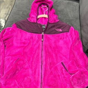Girls The North Face Pink Purple Fleece Jacket XL 18